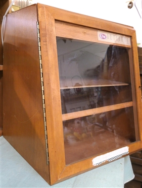 Case XX Knife Display Case - Wood Slanted Case with 1 Shelf Inside - Plexiglass Door - Case Measures 20 1/2 Tall 19 by 16 and the Deepest Point