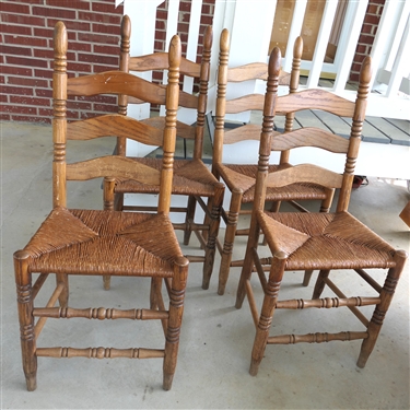 Nice Oak Ladder Back Chairs