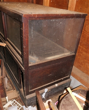 Country Store Display Case with Oak Slat Bottom 