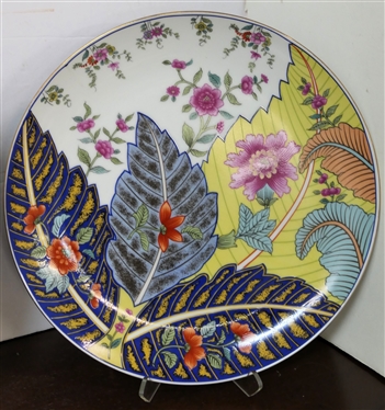 2 Tobacco Leaf genus nicotinia Fine China Plates by Mann with Original Stickers - Plates are a10 1/2 Across
