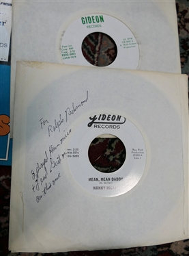 9 - 45''s and 33 1/3 -Albums / Records - Including Giants of Jazz Sound Sheet, Gideon Records - Nanny Miller & George Gideon, Elvis Presley, Nabor - Elizabeth Johnson, Ron - DA Records - Jimmie...