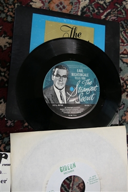 9 - 45''s and 33 1/3 -Albums / Records - Including Giants of Jazz Sound Sheet, Gideon Records - Nanny Miller & George Gideon, Elvis Presley, Nabor - Elizabeth Johnson, Ron - DA Records - Jimmie...