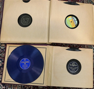 2 Record Libraries - 25-  78s and 33s - Columbia, RCA Victor, Brunswick, Commodore, Decca, Bluebird, Vocalion, Columbia - Blue Label, Apollo, RCA Victor, and Others 