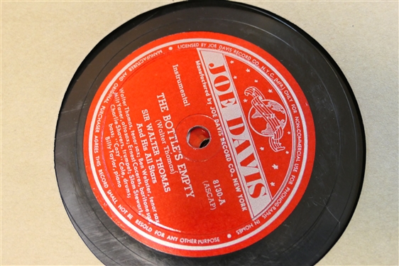 Record Library with 12 Records - Artists and Labels include - Cosmo, Joe Davis, Gennett - Walter Thomas, Bullet - Francis Craig, Musicraft, Columbia, and MGM