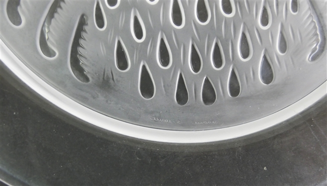 2 Lalique Annual Plates - 1971 Hibou (Owl) and 1969  Papillon (Butterfly)