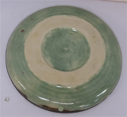 Pisgah Forest - W.B. Stephen Cameo Plate - with Ox and Wagon - Signed W.B Stephen Pisgah Forest Pottery - West Asheville, N.C. - Plate is 8 1/2 Across 