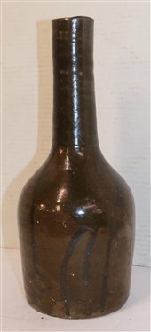 Hand Made Pine State Pottery Bottle / Vase - Unusual Form - Signed on Bottom - Pine State Pottery - Sanford, NC - Vessel is 12 1/2 Tall 