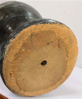 Larger North Carolina Pottery Rebecca Pitcher - Incised Rings - Very Heavy - Pitcher Has Been Painted Over - Measures 24 to Handle 