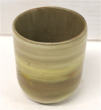 Pillin Art Pottery Cup with Hand Decorated - 3 Birds - Signed on Bottom - Cup is 3 1/2 Tall - Pillin Pottery  - Los Angeles California, Polia (1909 - 1902) and William (1910 - 1985) Pillin