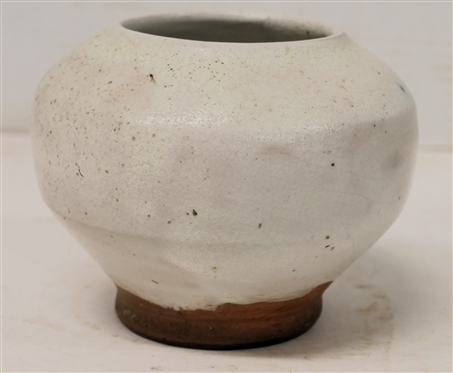 Jugtown Ware NC Pottery Bowl - White Glaze - Bowl is 4 Tall 5 1/2 Across