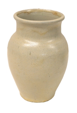 Pisgah Forrest 1933 White Glazed Vase - 6 1/2 Tall - Stamped 1933 Pisgah Forest 