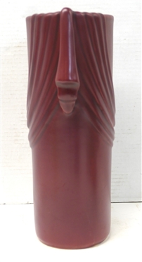1930''s Weller Ragenda Mulberry Vase 12 tall - Mulberry Glaze with Draped Decoration - Signed Weller Potter on Bottom 