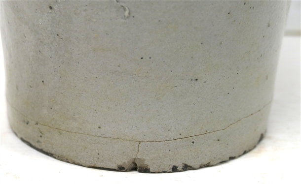 2 Quart North Carolina Pottery Salt Glazed Pitcher - Incised 2 - Pitcher is 10 tall - Hairline Cracks Around Bottom - See Photo