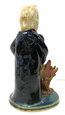 Crystal King Seagrove NC Art Pottery Sculpture of Moses and The Burning Bush - Dated 2008 - Signed on Bottom - Statue is 10 1/2 Tall 