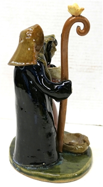 Crystal King Seagrove NC Art Pottery Nativity Sculpture  - Dated 2006 - 8 1/2 Tall 