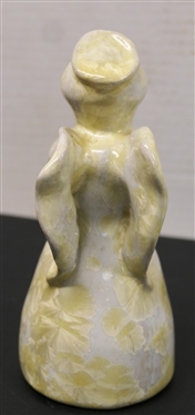White Crystalline Art Pottery Angel Signed Forest 1995 - Angle Sculpture is 7 Tall 