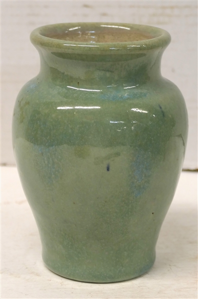 Asheville Craft Shop Circa 1930 "Aunt Nancy" Pottery Vase - Stamped on Bottom - Light Green Gloss Glaze - Vase is 6" Tall 