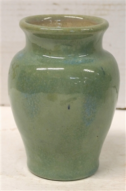 Asheville Craft Shop Circa 1930 Aunt Nancy Pottery Vase - Stamped on Bottom - Light Green Gloss Glaze - Vase is 6 Tall 