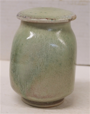 Ben Owen III 1997 - Pottery Jar with Lid - North Carolina Pottery Jar is 5 tall - Signed on Bottom 