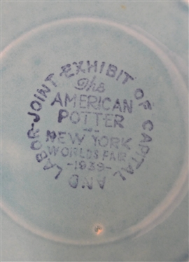 4 Pieces of Turquoise Pottery - Frog Pond Pottery Egg, Crystalline Rimmed Soup Bowl by Edgecomb Pottery - 8 Across, and 2 Plates - Joint Exhibit of Capital and Labor - The American Potter - New...
