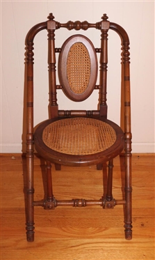 Very Unusual Victorian Cane Back and Seat Chair - All Caning is in Great Condition - Chair is 35" Tall 19" Across