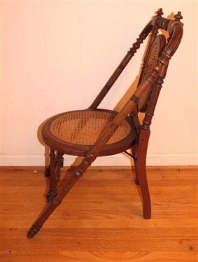 Very Unusual Victorian Cane Back and Seat Chair - All Caning is in Great Condition - Chair is 35 Tall 19 Across