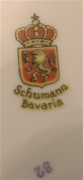 75 Pieces of Bavaria Dresden Flowers - (Schumann Aezberg) - 12 Platter, 7 Tureen, 9 1/2 Rimmed Soups, Cream Soups, Gravy Boat, Cup and Sauver Sets, Berry Bowls, and More