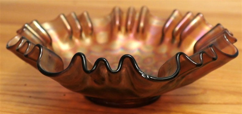Carnival Stipple Dot Ruffled Edge Bowl - 8 1/2 Across