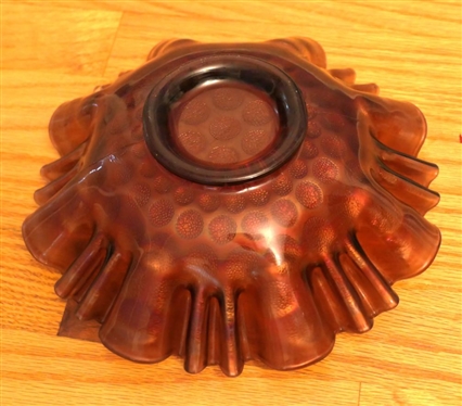 Carnival Stipple Dot Ruffled Edge Bowl - 8 1/2 Across