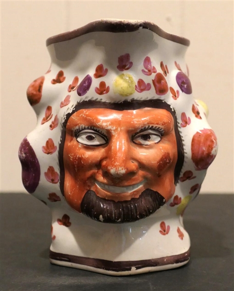 19th Century Staffordshire Figural Pitcher - 4 1/2" Tall 