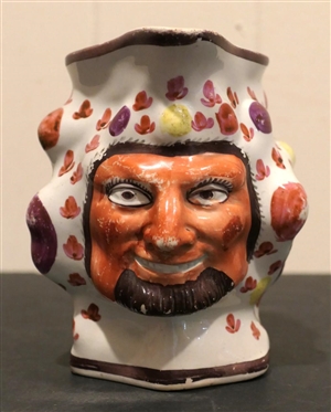19th Century Staffordshire Figural Pitcher - 4 1/2 Tall 