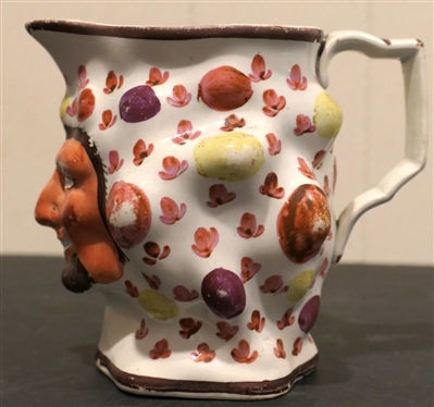19th Century Staffordshire Figural Pitcher - 4 1/2 Tall 