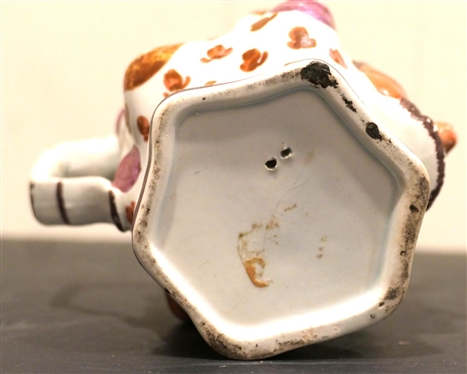 19th Century Staffordshire Figural Pitcher - 4 1/2 Tall 