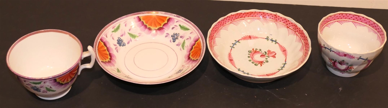 2 Early 19th Century Cup and Saucer Sets 