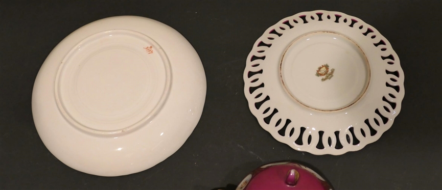 2 Antique Cup and Saucer Sets - Royal Sealy Japan Portrait Cup and Saucer and Copper Luster