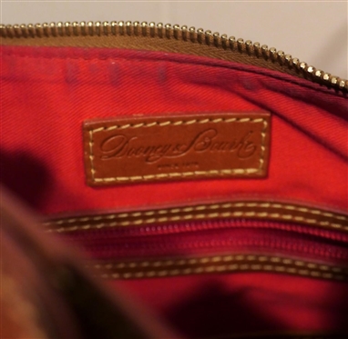 Dooney & Bourke Philadelphia Phillies Purse - Red with P Logo - Leather Trim - Shows Very Minimal Use - Genuine Major League Baseball Merchandise Tag Inside 