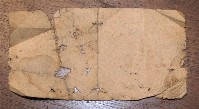 1863 State of North Carolina Five Cents Note - Raleigh, NC - Paper Note Has Some Folds and Holes - See Photos