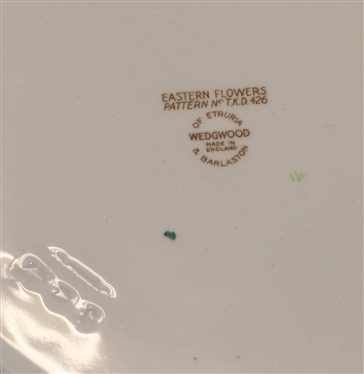 24 Pieces of Wedgwood Eastern Flowers China - Pattern No. TKD 426 - 8 - 5 3/4 Bread Plates, 8 - 8 1/4 Salad Plates, and 8 - 10 1/2 Dinner Plates 