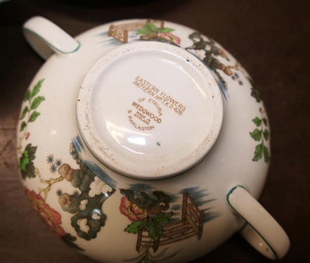 21 Pieces of Wedgwood Eastern Flowers China - All with Some Imperfections - Chips, Cracks, and/or Glaze Flakes 