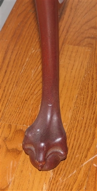 Mahogany Ball and Claw Foot Center Table - Scalloped Apron - Cabriole Legs - Table is 30 Tall 24 by 24 