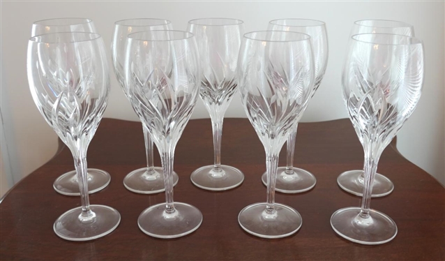 9 - Noritake "Moon Dust" Water Goblets - 8 1/2" Tall 