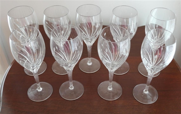 9 - Noritake Moon Dust Water Goblets - 8 1/2 Tall 