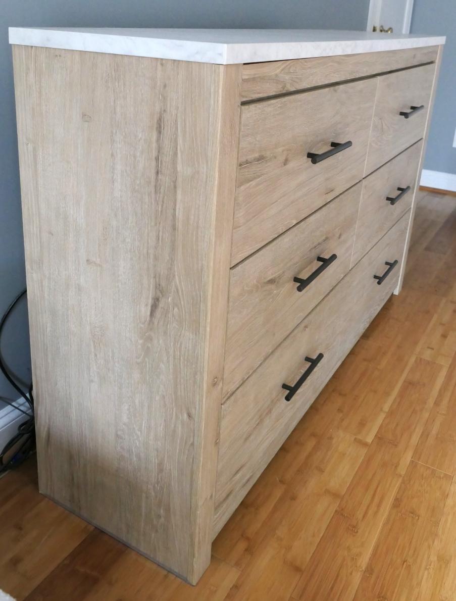 Lot Detail - Contemporary 6 Drawer Dresser - Weathered Gray Finish with ...