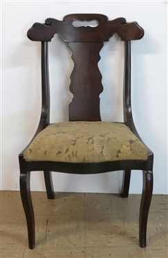 Thomas Day Side Chair - Original Finish - Upholstered Seat - Chair is 32" Tall 17" To Seat - Thomas Day Milton NC African American Cabinet Maker 