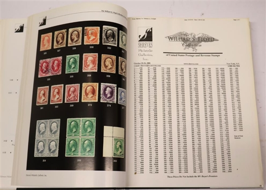 Shreves Philatelic Galleries, INC - The William S. Floyd Collection - United States Postage & Revenue Stamps - October 23 - 25 2001 - New York City - Hardcover Stamp Auction Catalogue with...