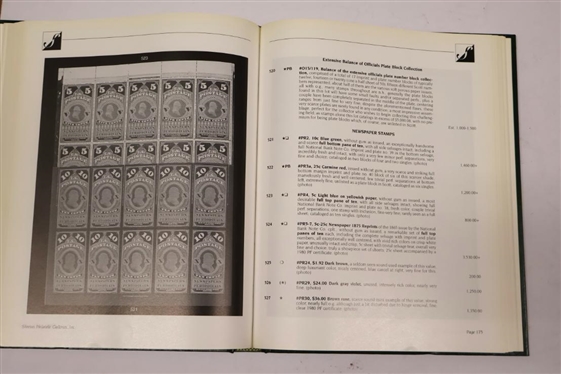 Shreves Philatelic Galleries, INC - The Dr. J. Paul Wampler Collection of Unites States Stamps and Important Plate Number Blocks - Private Collection Sale - April 98 New York - Hardcover Book...