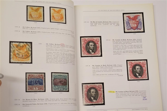 United States, Possessions and Confederate States Stamps and Postal History Auction Catalogue - Presented By Robert A. Siegel Auction Galleries, INC. - Sale 1090 - December 17 - 19, 2014 -...