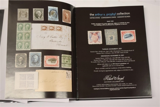 The Arthur S. Przybyl Collection United States - Confederate States - Hawaiian Islands - Hardcover Auction Catalogue - Sale 1244 November 9-10, 2021 -Presented by Robert A. Siegel Auction...