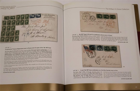 United States Postal History - The William H. Gross Collection Sale 1211 - Tuesday October, 29 - Wednesday, October 30, 2019 - Hardcover Auction Catalogue Presented by Charles F. Shreve and Tracy...