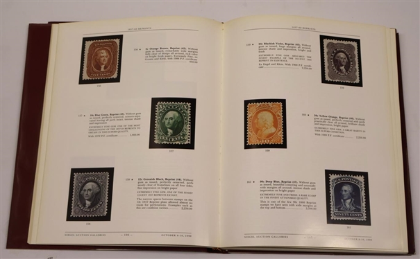 United States Postage Stamps - The Robert Zoellner Collection Sale 804 - Thursday, Friday and Saturday October 8 - 10, 1998 - Presented by Robert A. Siegel Auction Galleries - Hardcover Book with...